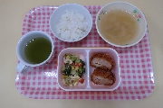 １０月１７日(金)３歳児からの給食(たんぽぽ１組)